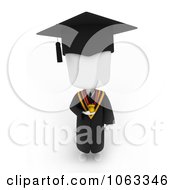 Poster, Art Print Of 3d Ivory College Graduate Wearing A Medal