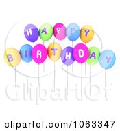 Poster, Art Print Of 3d Happy Birthday Balloons
