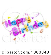 Poster, Art Print Of 3d Happy Birthday Greeting 2