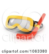 Clipart 3d Snorkel Mask Royalty Free CGI Illustration