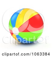 Clipart 3d Vibrant Beach Ball Royalty Free CGI Illustration