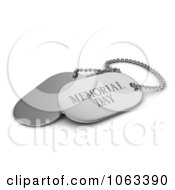 Poster, Art Print Of 3d Silver Memorial Day Dog Tags