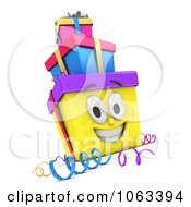 Clipart 3d Birthday Gift Tower Character Royalty Free CGI Illustration by BNP Design Studio