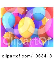 Clipart 3d Colorful Birthday Balloons Royalty Free CGI Illustration