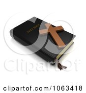 3d Holy Bible And Cross