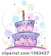 Poster, Art Print Of Purple And Pink Birthday Cake