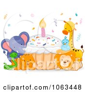 Poster, Art Print Of Birthday Animals With A Cupcake