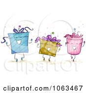 Clipart Birthday Gift Characters Royalty Free Vector Illustration by BNP Design Studio