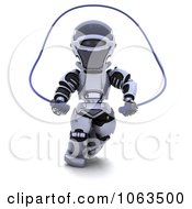 Clipart 3d Robot Jumping Rope Royalty Free CGI Illustration by KJ Pargeter