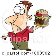 Poster, Art Print Of Man Holding A Reject Burger