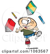 Poster, Art Print Of Happy Caucasian School Boy Ready For Vacation