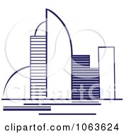 Poster, Art Print Of Blue Skyscraper Logo 32