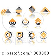 Clipart Abstract Design Element Logos Digital Collage 3 Royalty Free Vector Illustration