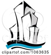 Clipart Highrise Logo 3 Royalty Free Vector Illustration