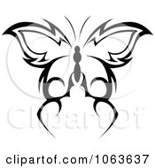 Poster, Art Print Of Black Tribal Butterfly 3