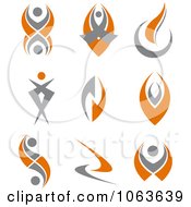 Clipart Abstract Design Element Logos Digital Collage 9 Royalty Free Vector Illustration