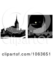 Clipart Cities Digital Collage 1 Royalty Free Vector Illustration