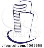 Poster, Art Print Of Blue Skyscraper Logo 34