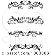 Poster, Art Print Of Black And White Flourish Borders Digital Collage 1