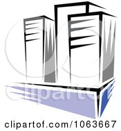 Clipart Highrise Logo 7 Royalty Free Vector Illustration