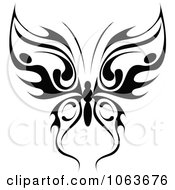 Poster, Art Print Of Black Tribal Butterfly 8