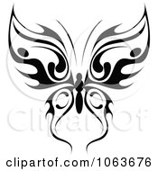 Clipart Black Tribal Butterfly 8 Royalty Free Vector Illustration