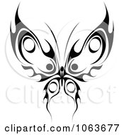 Clipart Black Tribal Butterfly 7 Royalty Free Vector Illustration