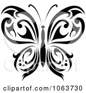 Poster, Art Print Of Black Tribal Butterfly 11