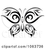 Clipart Black Tribal Butterfly 12 Royalty Free Vector Illustration
