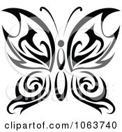 Poster, Art Print Of Black Tribal Butterfly 10