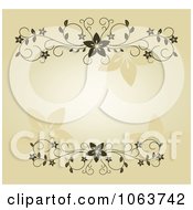 Clipart Vintage Tan Floral Background Royalty Free Vector Illustration