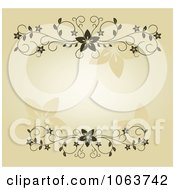 Poster, Art Print Of Vintage Tan Floral Background