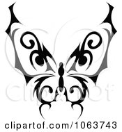 Poster, Art Print Of Black Tribal Butterfly 5