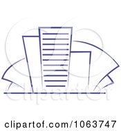 Clipart Blue Skyscraper Logo 39 Royalty Free Vector Illustration