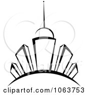 Poster, Art Print Of Black And White Skyscraper Logo 4