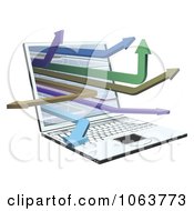 Poster, Art Print Of 3d Laptop With Arrowsation
