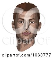 Clipart 3d Mans Face Royalty Free Vector Illustration