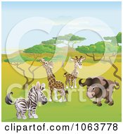 Poster, Art Print Of Safari Animals On The Plainsation