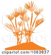 Clipart Orange Palm Tree Logo 1 Royalty Free Vector Illustration