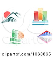 Clipart Skyscrapers Digital Collage 4 Royalty Free Vector Illustration