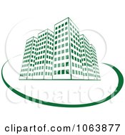 Clipart Green Skyscraper Logo 6 Royalty Free Vector Illustration