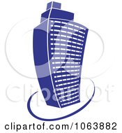 Poster, Art Print Of Blue Skyscraper Logo 12