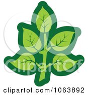 Clipart Green Leaf Seedling Logo 2 Royalty Free Vector Illustration