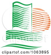 Clipart Green Skyscraper Logo 4 Royalty Free Vector Illustration
