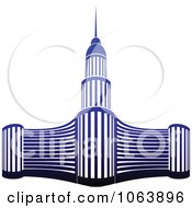 Poster, Art Print Of Blue Skyscraper Logo 28