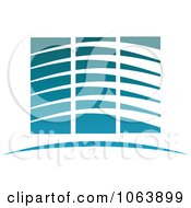 Clipart Blue Skyscraper Logo 6 Royalty Free Vector Illustration