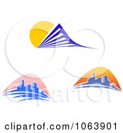Clipart Skyscrapers Digital Collage 2 Royalty Free Vector Illustration