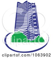 Poster, Art Print Of Blue Skyscraper Logo 18