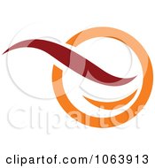 Clipart Abstract Logo In Orange And Maroon 2 Royalty Free Vector Illustration