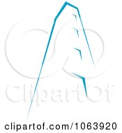 Clipart Blue Skyscraper Logo 3 Royalty Free Vector Illustration